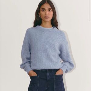 Everlane Women's Soft Blue Alpaca Crew Neck Sweater